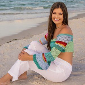 Karma Crochet Sweater Beach Top